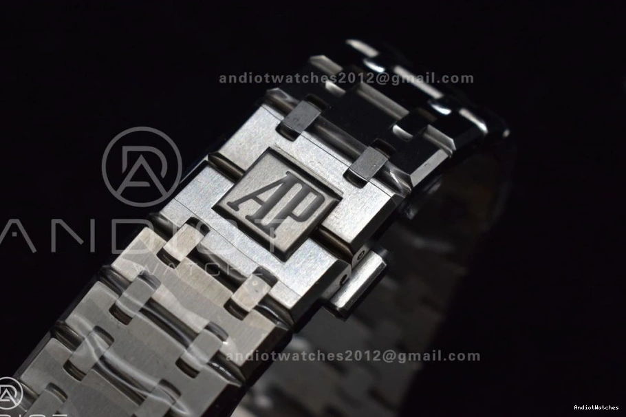 Textured SS 445 Dial Super Best 15500 1:1 Royal Edition 41mm on APSF Clone Lightweight A4302 Bracelet Blue SS Oak 0112